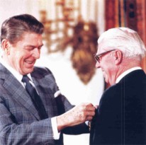President Reagan& Raymond Weeks